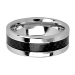 Titanium Band w/Black Carbon Fiber - FRT029 Titanium Band w/Black Carbon Fiber - FRT029